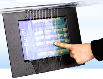 Water on an LCD touch screen